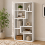Theo 800136 71-inch 7-shelf Bookshelf - White
