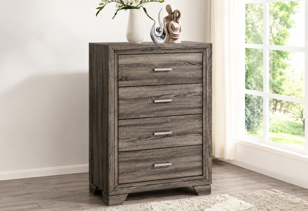 Wright 4-drawer Chest of Drawers Brown