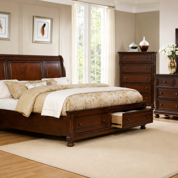 Sonoma Queen Sleigh Bed with Storage (138333/138331/138332)