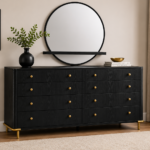 Coaster Furniture - Arini Dresser with Mirror in Black - 224333M