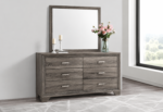 Wright 6-drawer Dresser and Mirror Brown