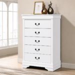 Louis Philippe 5-drawer Bedroom Chest White