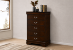 Louis Philippe 5-drawer Bedroom Chest Dark Brown