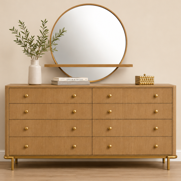 Coaster Furniture - Arini 8-Drawer Dresser with Mirror in Sand Wash - 224303M