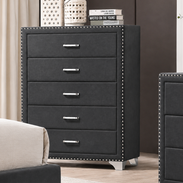 Melody 5-drawer Bedroom Chest Grey