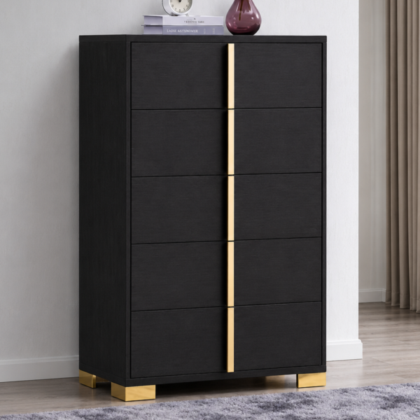 Marceline 5-drawer Bedroom Chest Black