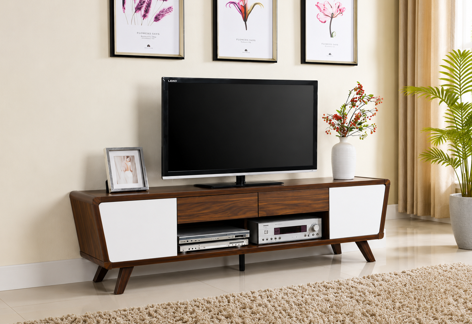 Affordable Affordable TV Stand - Dark Walnut TV Stand - Image 1