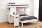 Aludra WoodenFull Size Loft Bed White