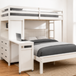 Aludra WoodenFull Size Loft Bed White