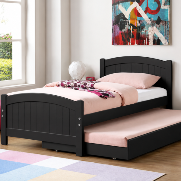 Amazon Twin Platfrom Bed With Trundle Black