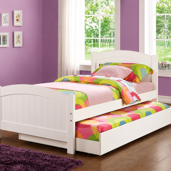 Amazon Twin Platfrom Bed With Trundle White