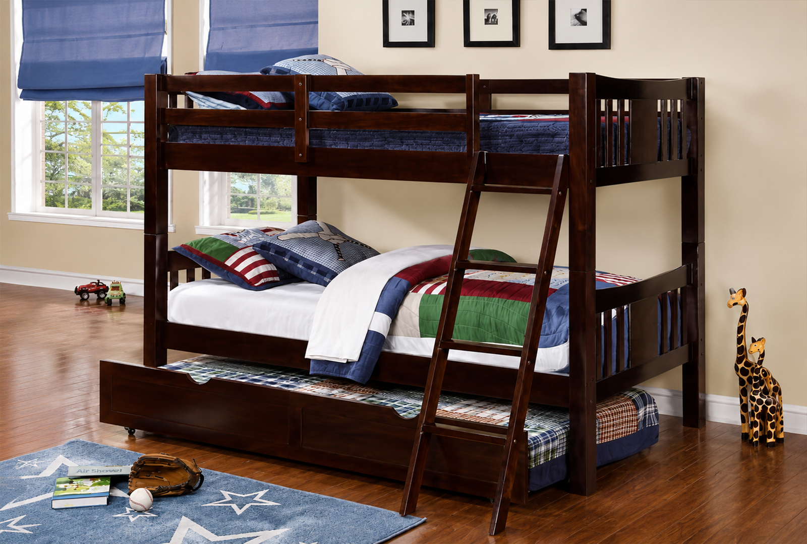 Ashmore-220000-Twin Twin Bunk-Bed Ashmore 220000 Twin/Twin Bunk Bed - Image 1