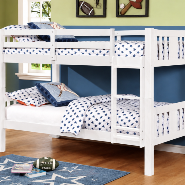 Ashmore 220110 Twin/Twin Bunk Bed - White