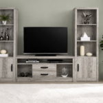 Burke 3-piece 59-inch TV Entertainment Center Grey Driftwood