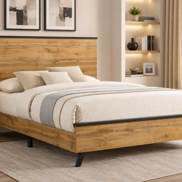 Kaywood 52-inch Wooden Panel Bed Natural Pine