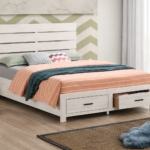 Brantford Wood Storage Panel Bed Barrel Oak