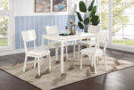Berlin 5Pcs Dining Table Set in White