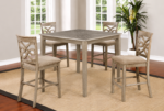 Bradford – 5 Piece Wooden Pub Set Grey
