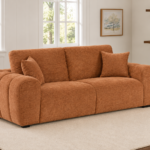 Burnett Chenille Upholstered Wide Arm Sofa