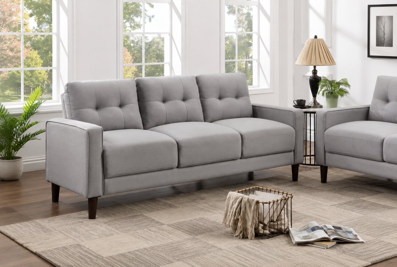 ChatGPT Image Jul 10, 2026, 03_18_46 AM Bowen Upholstered Track Arm Tufted Sofa - Image 1