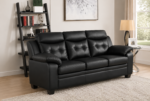 Finley Upholstered Padded Arm Tufted Sofa Black