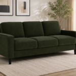 Ruth 77-inch Fabric Upholstered Track Arm Sofa Matcha Green