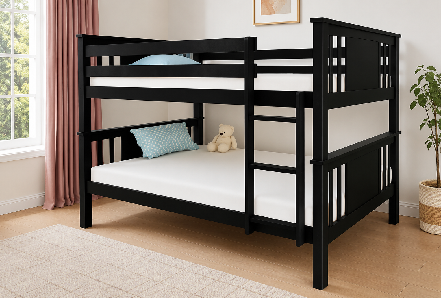 ChatGPT Image Jul 10, 2026, 03_22_50 AM Betty Twin Over Twin wooden Bunk bed - Image 1
