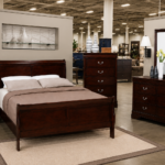 Louis Philippe Wooden Panel Bedroom Set color Black & Dark Brown