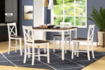 Lakewood – 5 Piece Pub Set White & Grey