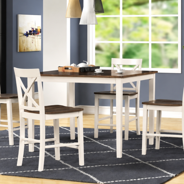 Lakewood – 5 Piece Pub Set White & Grey