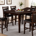 Louise 7-Pcs Dining Set Color Dark Brown