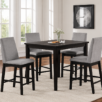 Preston – Pub Stool Dining – Gray With Dark Charcoal