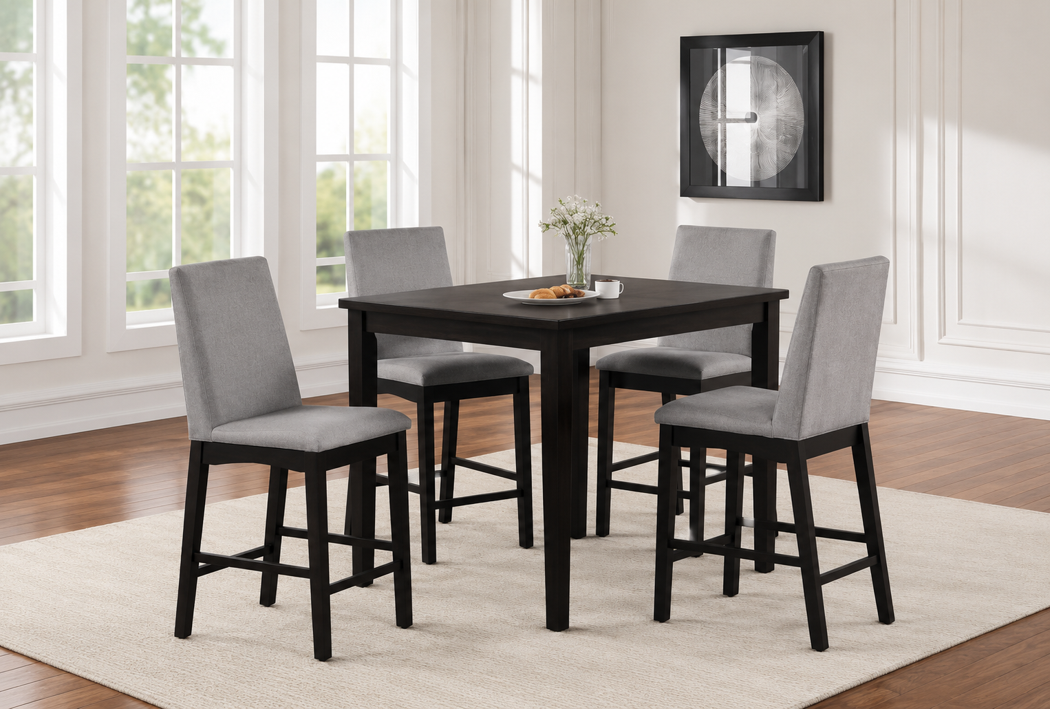 ChatGPT Image Jul 10, 2026, 12_12_13 AM Preston – Pub Stool Dining – Gray With Dark Charcoal - Image 1