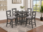 Linda 5-Pieces Counter Height Dining Table Set