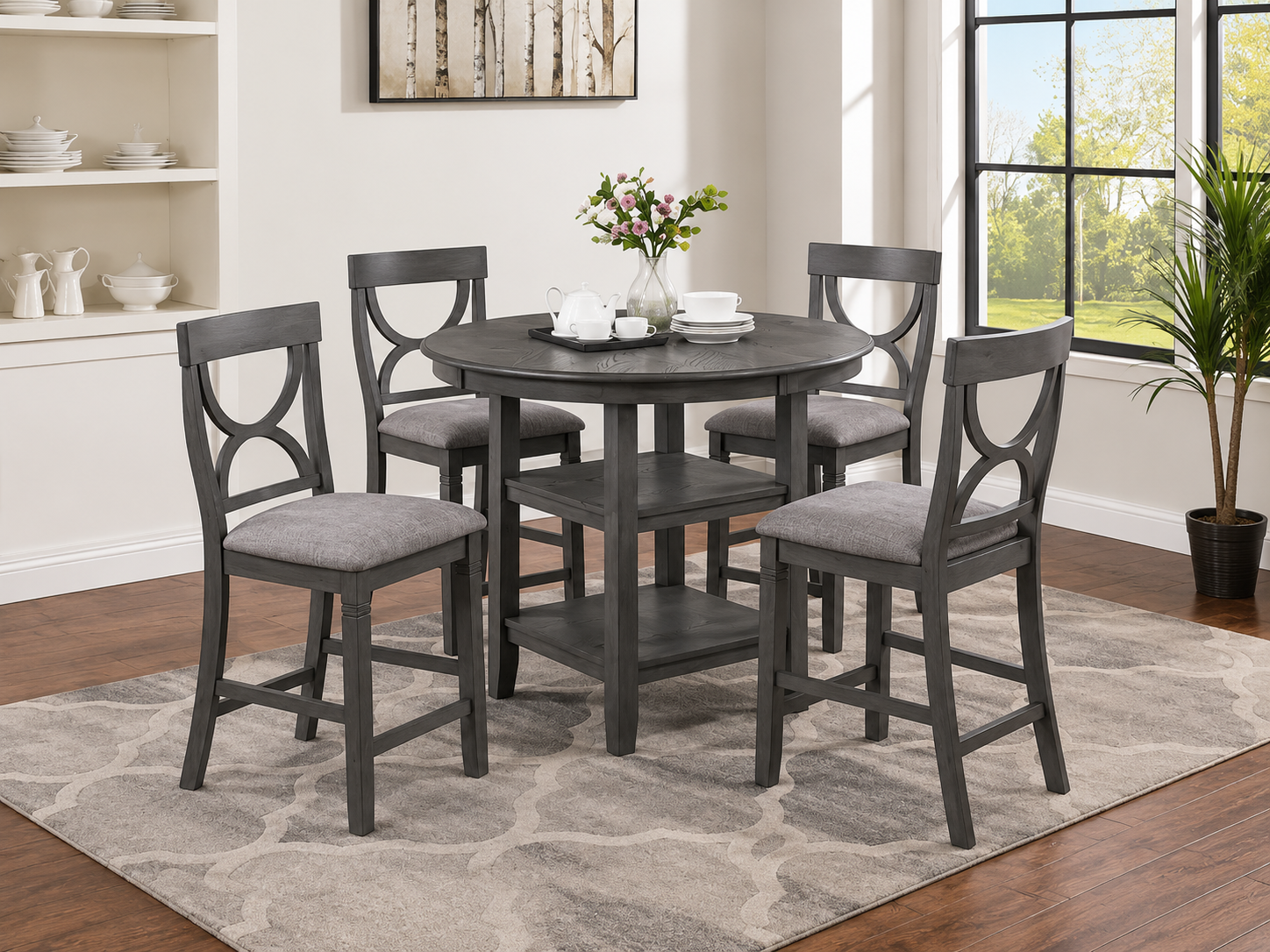 ChatGPT Image Jul 10, 2026, 12_12_22 AM Linda 5-Pieces Counter Height Dining Table Set - Image 1