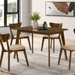 Kersey 5-piece Rectangular Dining Table Set Chestnut