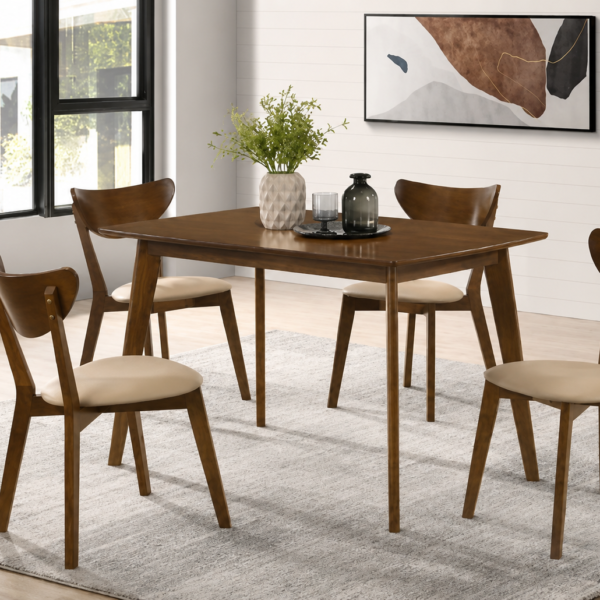 Kersey 5-piece Rectangular Dining Table Set Chestnut