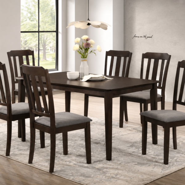 Benbrook – Wooden Dining Collection in Grey & Dark Brown