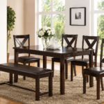 Atlas 6 Pieces Dining Set (Bench + 4Chairs + Table)