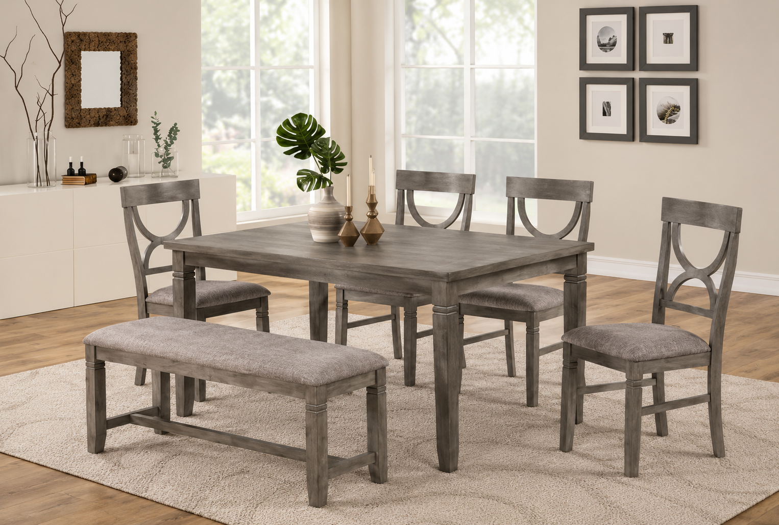 ChatGPT Image Jul 10, 2026, 12_16_14 AM Alpha Wooden Dining Table Grey & White With Grey - Image 1