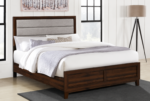 Welsley 50-inch Upholstered Bed Walnut