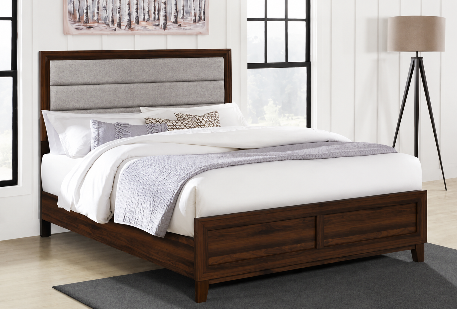 ChatGPT Image Jul 7, 2026, 04_04_34 AM Welsley 50-inch Upholstered Bed Walnut - Image 1
