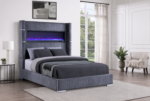 Tisdall Upholstered Cal King Flame Visualizer Bed