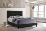 Mapes Upholstered Panel Bed Charcoal