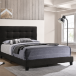 Mapes Upholstered Panel Bed Charcoal