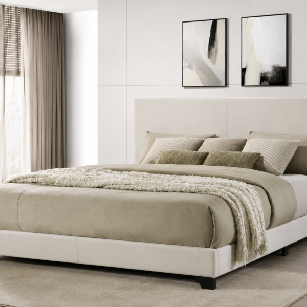 Dorian Fabric Upholstered Panel Bed