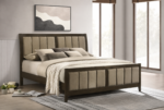 Wilkes 51-inch Upholstered Bed Dark Cocoa
