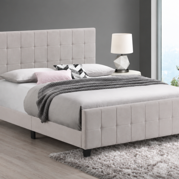 Fairfield Upholstered Panel Bed Beige
