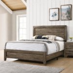 Rio Wooden Panel Bed Frame Brown