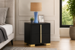 Marceline 2-drawer Nightstand Black